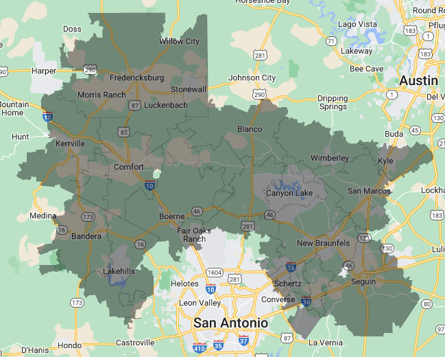 service areas map